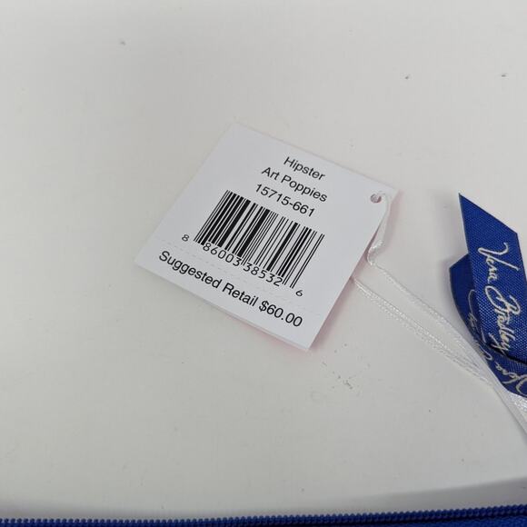 Vera Bradley Hipster Bag in Art Poppies Blue and Pink - Picture 6 of 11